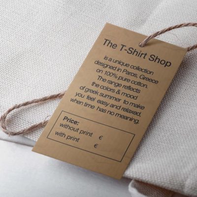 Καρτελάκι Προϊόντων Κραφτ (kraft tag)