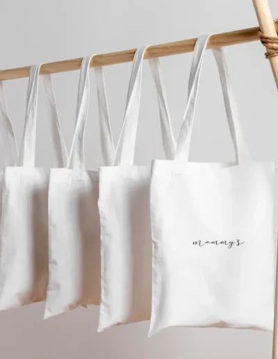 Διαφημιστική πάνινη τσάντα tote με εκτύπωση εταιρικού λογοτύπου