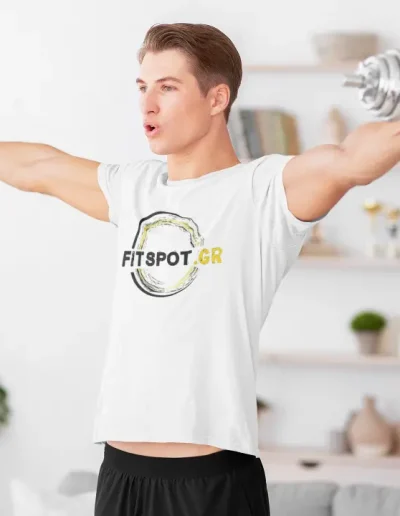 Εταιρικά t-shirt με εκτύπωση λογοτύπου για personal trainer και γυμναστήρια
